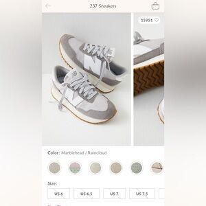 New Balance Classic Gray and White Sneakers